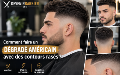 Comment faire un dégradé américain avec des contours rasés ?